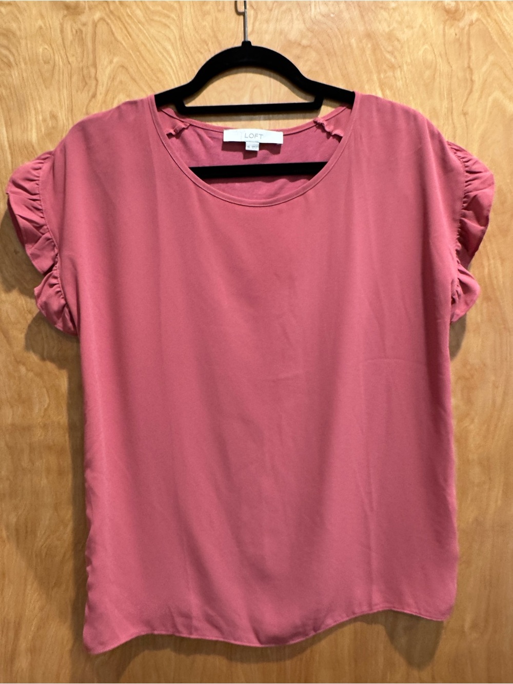LOFT Mauve Pink Ruffle Sleeve Blouse